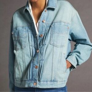 Extra large Pilcro denim jacket. With pleats and buckle in back. Very stylish.
